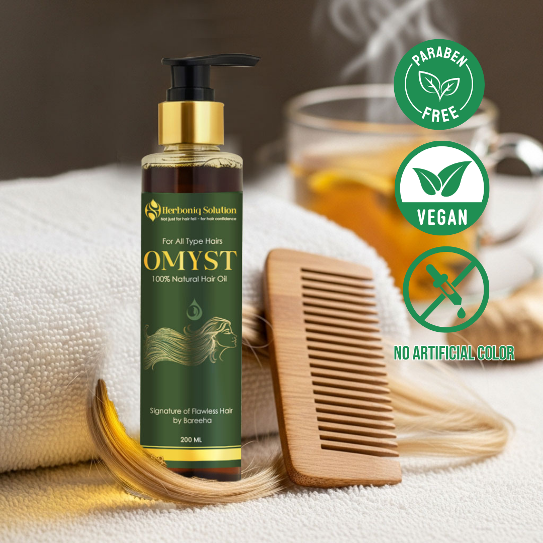 Herboniq Omyst Natural Hair Oil – 100% Herbal Solution for All Hair Types - Herboniq Solution