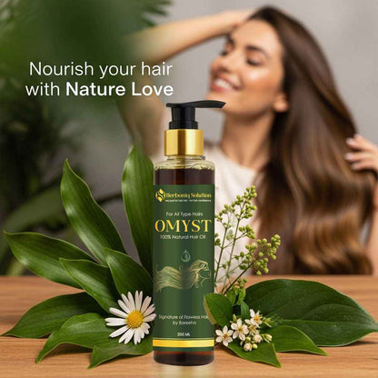 Herboniq Omyst natural hair oil - 100% Herbal Solution for All Hair Types, Your Ultimate Natural Hair Oil